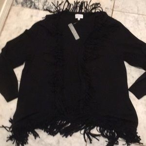 NWT JOSEPH A. Women Fringe lightweight cardigan 1X